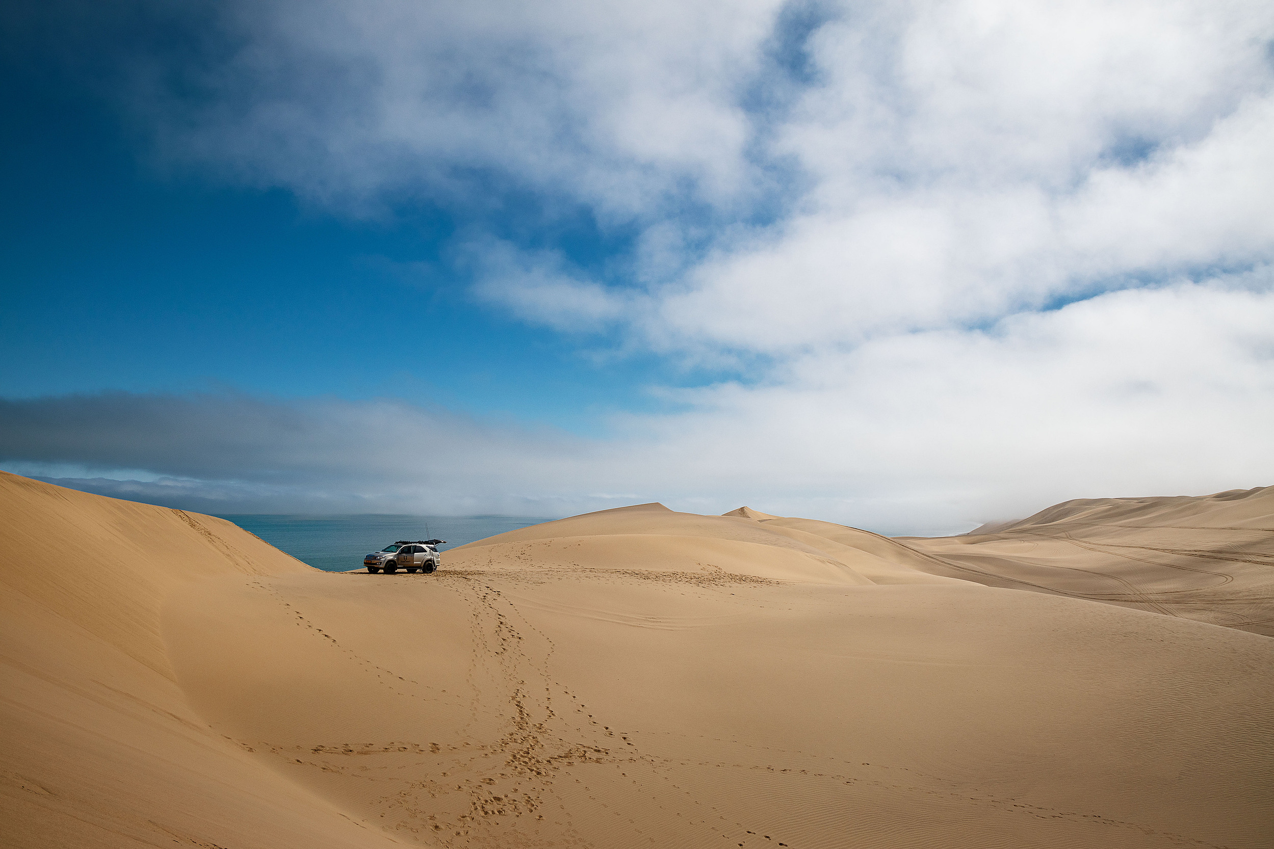 Sculptural red dune at sunrise, Namib region